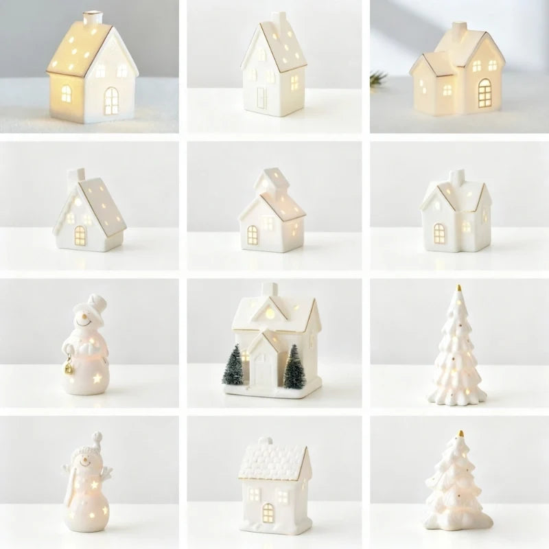Ceramic Christmas Village Houses