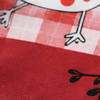 Red plaid rooster tablecloth with lace edge 7