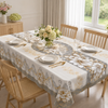 Embossed gold floral waterproof tablecloth 10