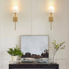 Battery operated wall sconce set of 2 with fabric shade 5