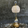 Gold art deco crystal lamp, cordless 1