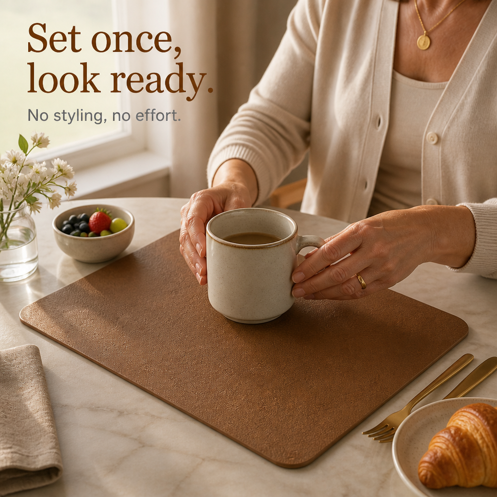 Double sided leather placemats set of 4 8