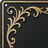 Black embossed scroll metal blessing sign 5