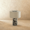 Travertine table lamp, cordless stone lamp, product photo 1
