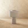 Travertine table lamp, cordless stone lamp, product photo 5