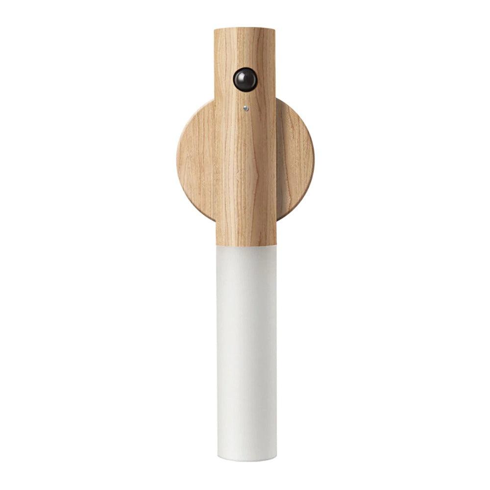 Wood wall sconce with motion sensor, rechargeable, product photo 7
