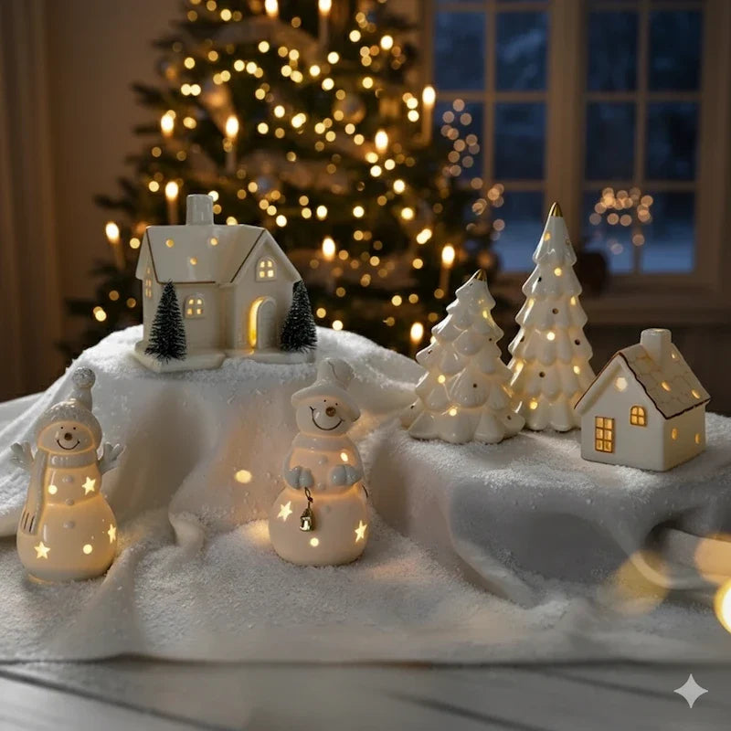 Ceramic Christmas Village Houses