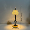 Gold art deco crystal lamp, cordless 5