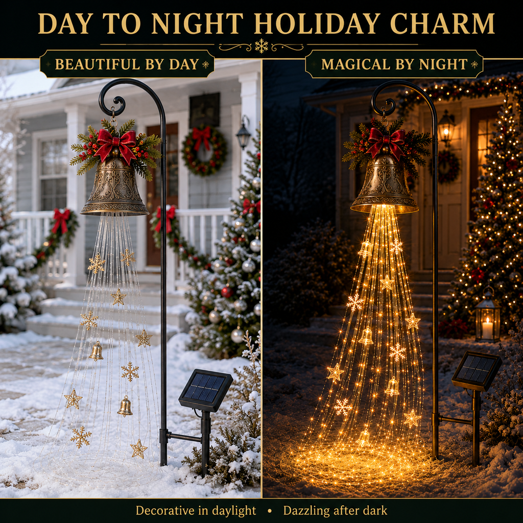Christmas bell decoration solar yard light - photo 9