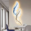 Wall art with lights, cordless feather wall art, product photo 2