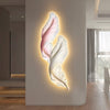 Wall art with lights, cordless feather wall art, product photo 3