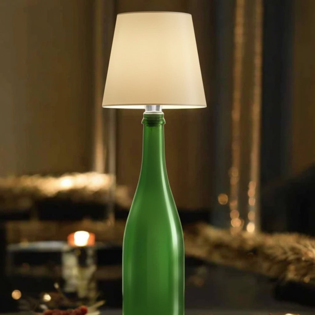 Rechargeable bottle lamp on a wine bottle 11