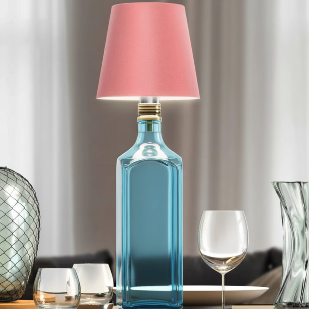 Rechargeable bottle lamp on a wine bottle 13