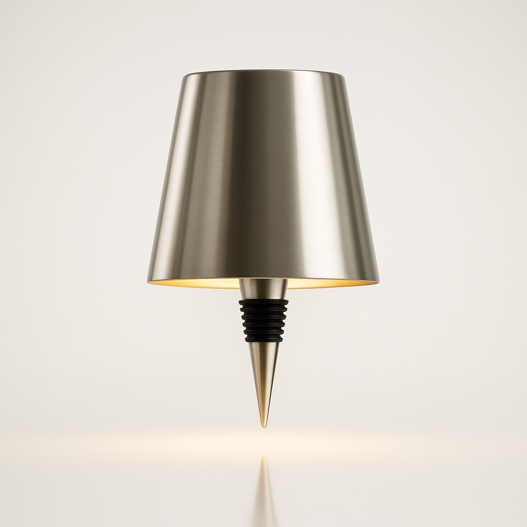 Rechargeable bottle lamp on a wine bottle 7