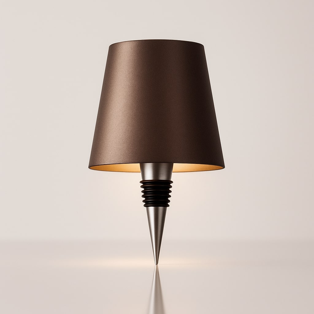 Rechargeable bottle lamp on a wine bottle 6