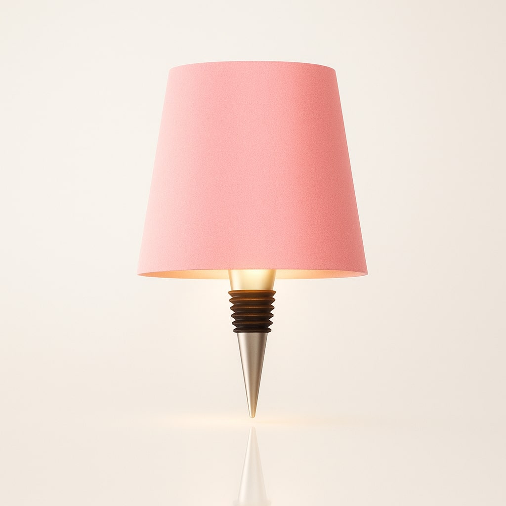 Rechargeable bottle lamp on a wine bottle 12