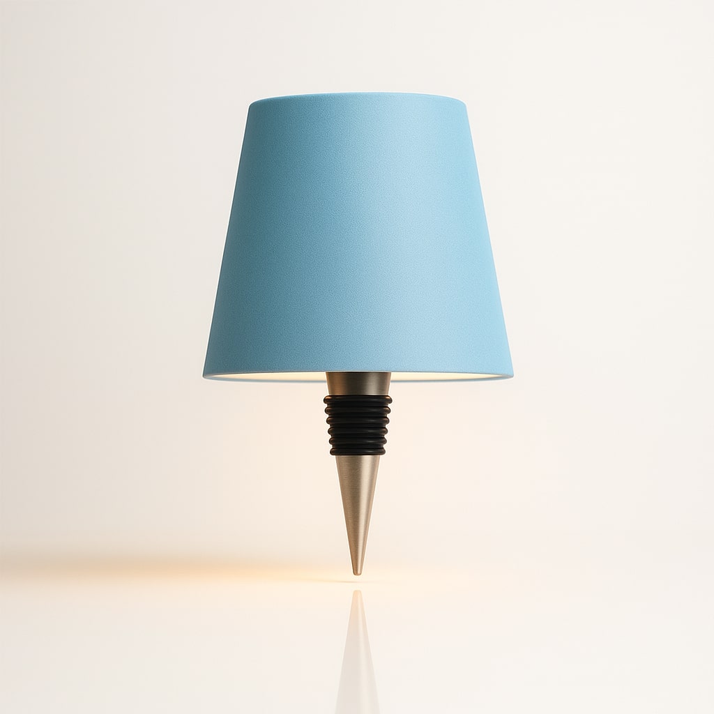 Rechargeable bottle lamp on a wine bottle 14