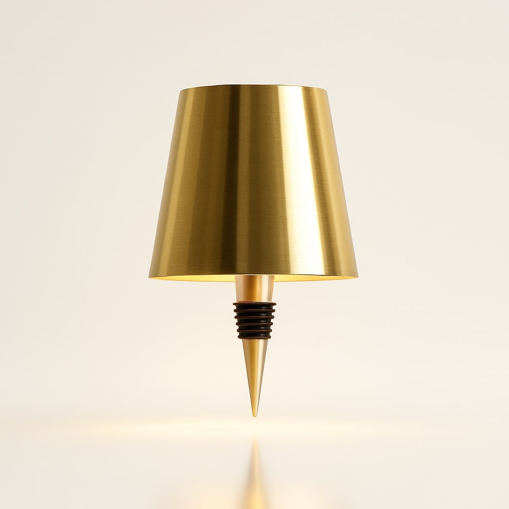 Rechargeable bottle lamp on a wine bottle 10