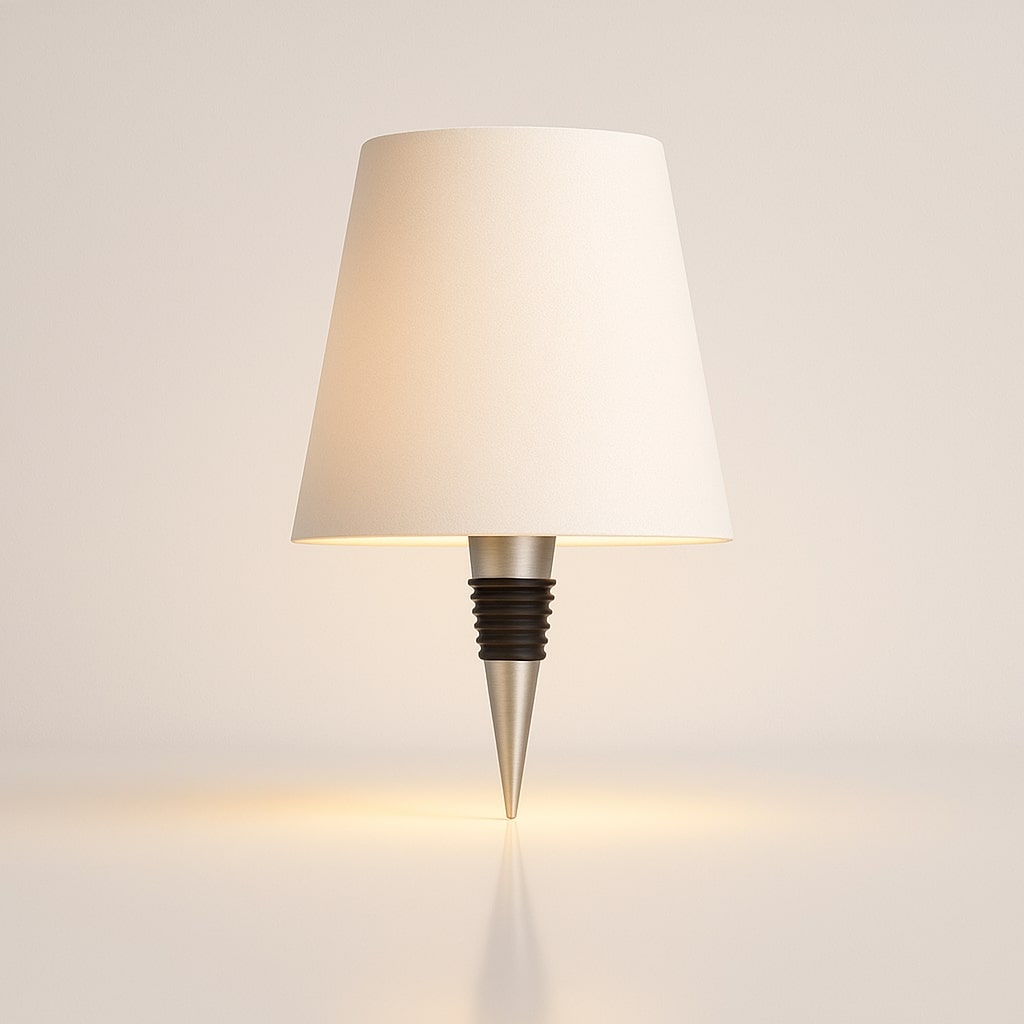 Rechargeable bottle lamp on a wine bottle 4