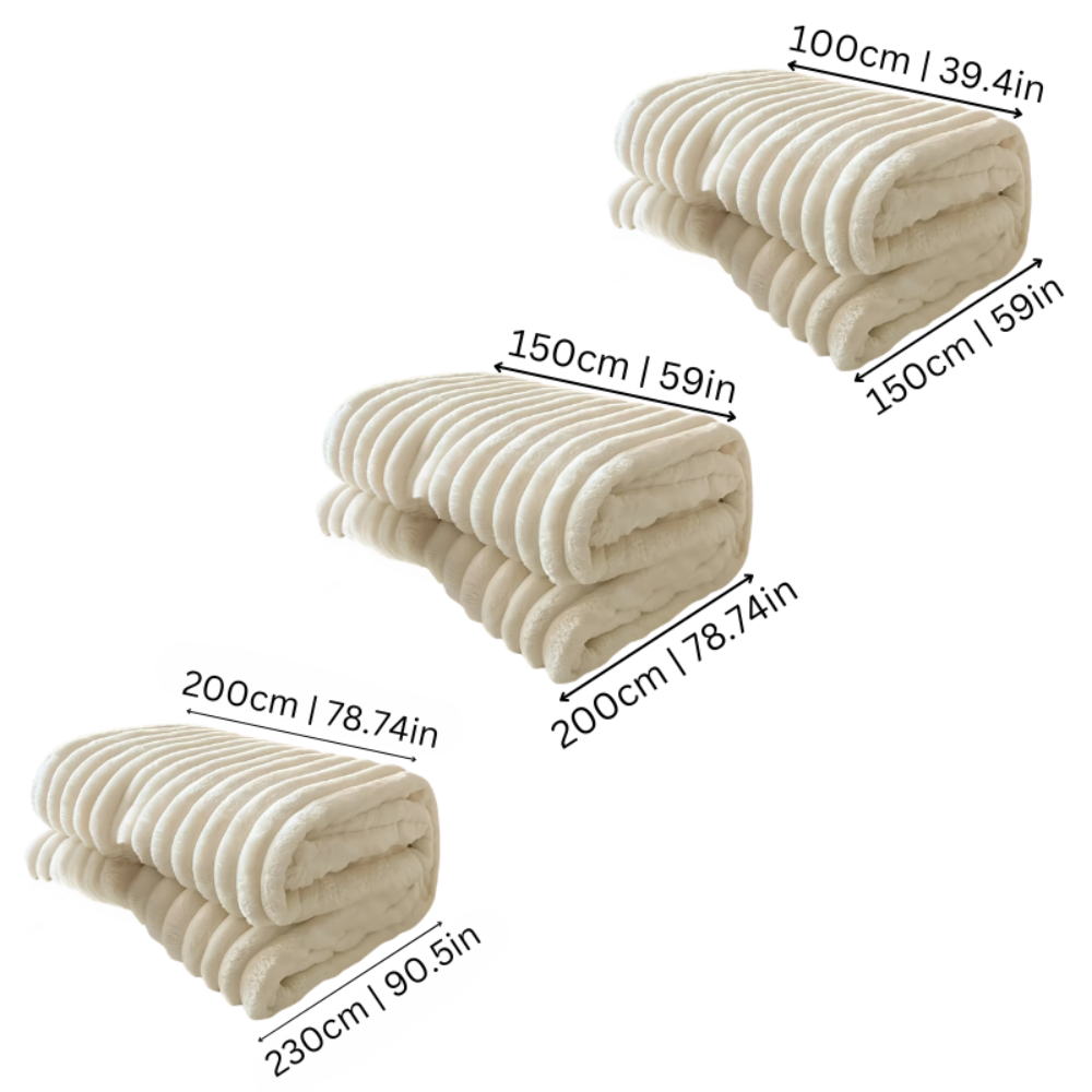 Plush faux fur fleece throw blanket 5