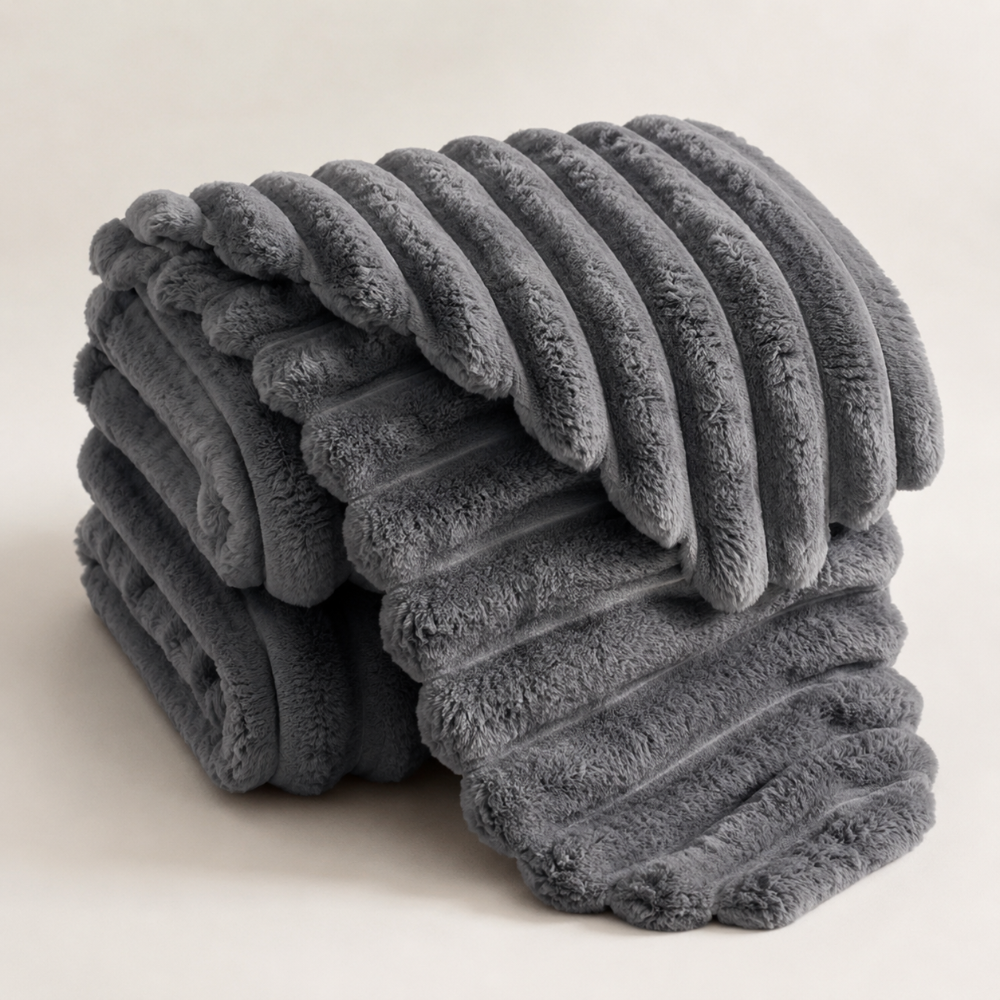Plush faux fur fleece throw blanket 3
