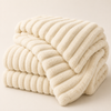 Plush faux fur fleece throw blanket 4