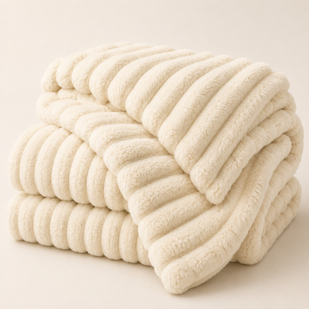 Plush faux fur fleece throw blanket 4