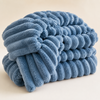 Plush faux fur fleece throw blanket 1