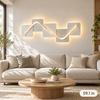 59.1 inch geometric LED wall art above a sofa