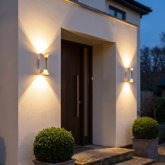 Up and Down Outdoor Wall Light - Black or White LED Wall Washer