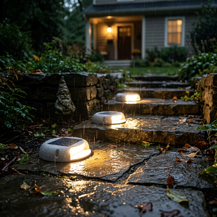 Solar Step Lights Outdoor - Waterproof LED Deck & Stair Light