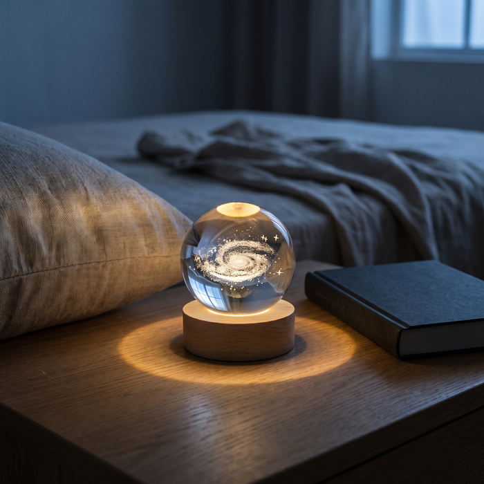 Crystal Ball Night Light, 3D Galaxy Planet Lamp, USB LED, 25 Designs