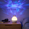 Dome galaxy star projector lighting a nursery ceiling with soft nebula colors