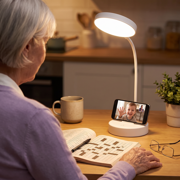 Cordless Desk Lamp, Rechargeable LED Gooseneck Reading Light