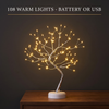 Bonsai tree light, 108 warm lights, battery or USB