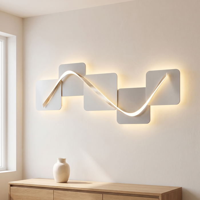 Geometric Wall Art with LED Backlight, 3 Sizes