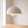 Flowerpot pendant light, kitchen island dome pendant, matte white