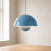 Flowerpot pendant light, kitchen island dome pendant, blue
