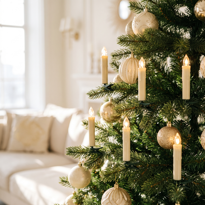 Christmas Tree Candle Lights, Clip On LED Taper Candles, Warm White