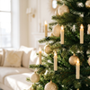 Christmas tree candle lights clipped on a tree, Christmas home decor