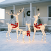 Light up reindeer family, Snow, Christmas home decor