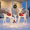 Light up reindeer family, White, Christmas home decor