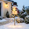 Solar Christmas garden stake light, Snowman, Christmas home decor