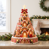 Lighted Christmas village tree, Gingerbread Village, Christmas home decor