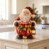 Lighted Christmas candy bowl, Santa, Christmas home decor