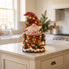 Lighted Christmas candy bowl, Christmas Gnome, Christmas home decor