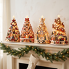 Lighted Christmas village trees, set of 4, Christmas home decor