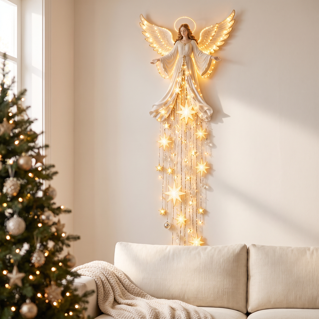 Lighted angel wall decor, Christmas home decor