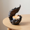 Angel Wings Candle Holder, Memorial Tealight Holder, 2 Colors - Black