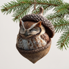 Plush Christmas Ornament, Soft Woodland Animal in Acorn, 6 Styles - Owl